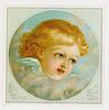 Image 1 - J. SANT-Cherub angel head faces right and looks straight ahead