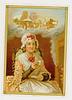 Image 1 - J.E. HODGSON artist-woman in chair sits with a cup of tea, image of a wedding in a cloud above her